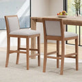 Modern Upholstered 30.5-Inch BarStools with Cushioned Seat and Back, Set of 2