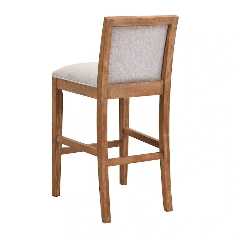 Modern Upholstered 30.5-Inch BarStools with Cushioned Seat and Back, Set of 2