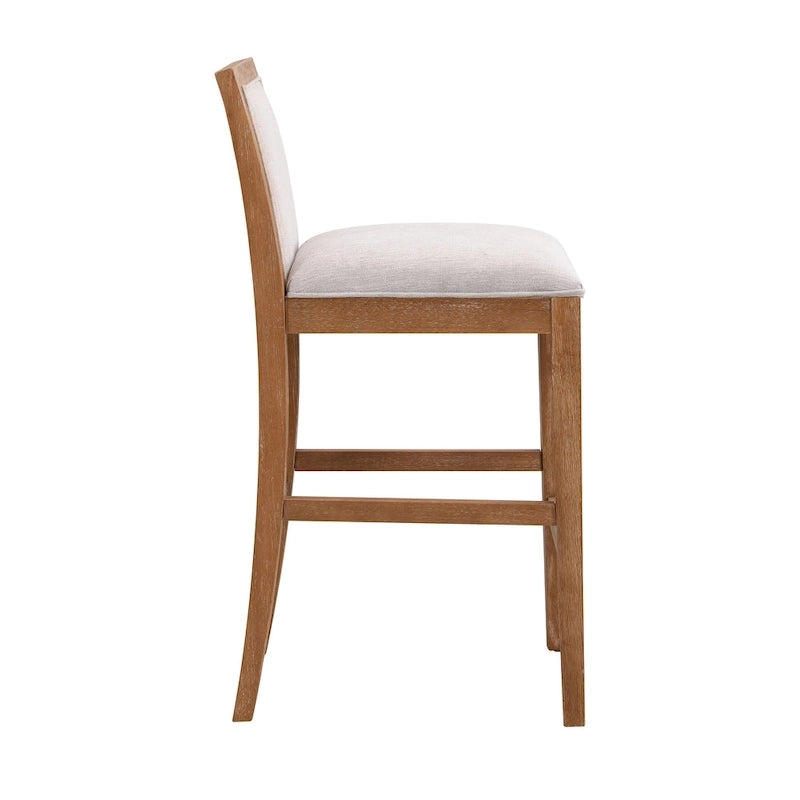 Modern Upholstered 30.5-Inch BarStools with Cushioned Seat and Back, Set of 2