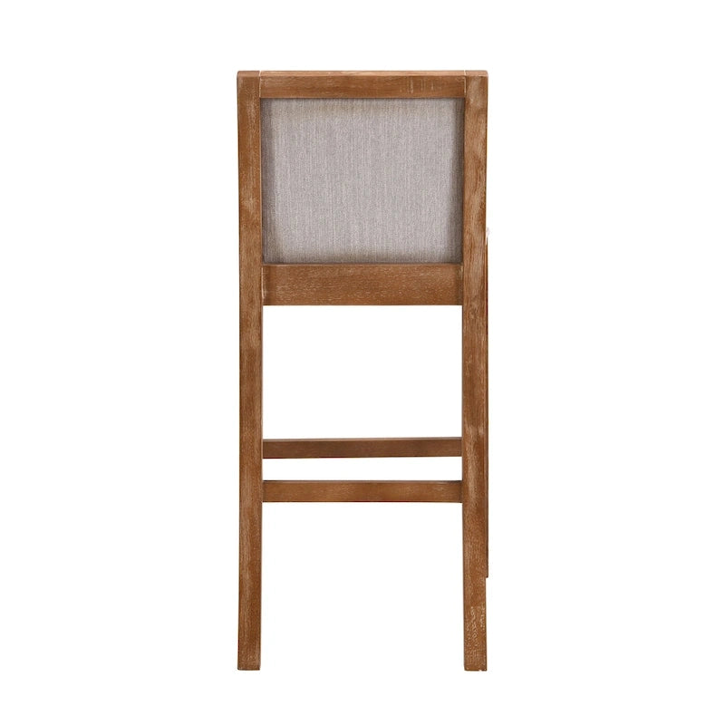 Modern Upholstered 30.5-Inch BarStools with Cushioned Seat and Back, Set of 2