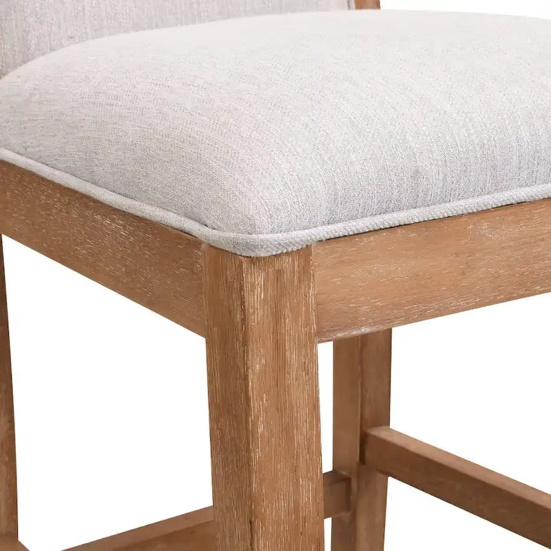 Modern Upholstered 30.5-Inch BarStools with Cushioned Seat and Back, Set of 2