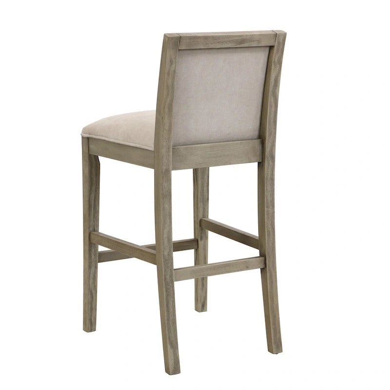 Modern Upholstered 30.5-Inch BarStools with Cushioned Seat and Back, Set of 2