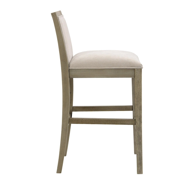 Modern Upholstered 30.5-Inch BarStools with Cushioned Seat and Back, Set of 2