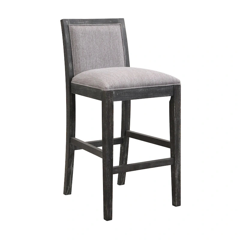 Modern Upholstered 30.5-Inch BarStools with Cushioned Seat and Back, Set of 2