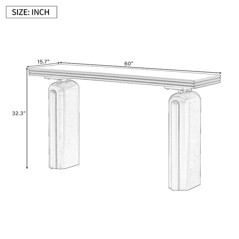 Accent Chic Console Table, Elegant and Luxurious Design for Entryway, Hallway, Living Room