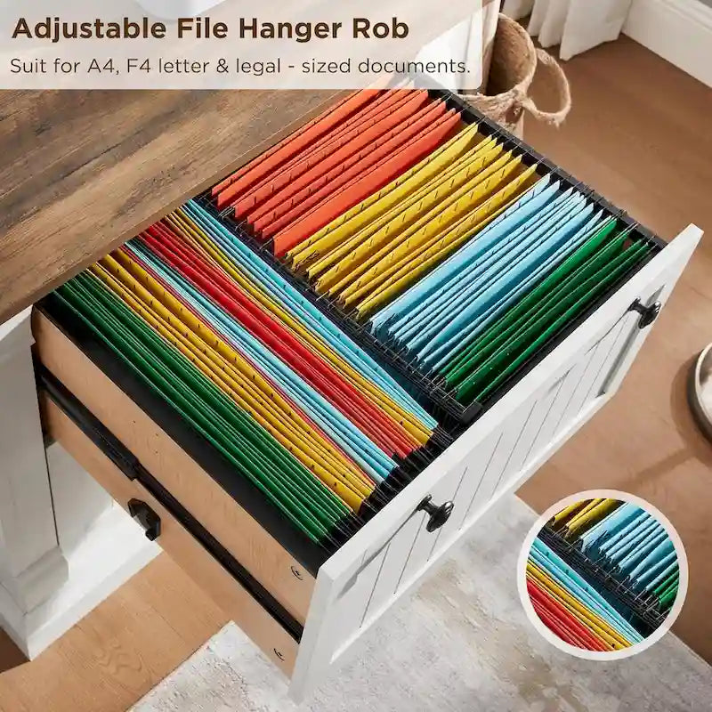 Farmhouse File Cabinet, Wood Lateral Filing Cabinet, Storage Cabinet