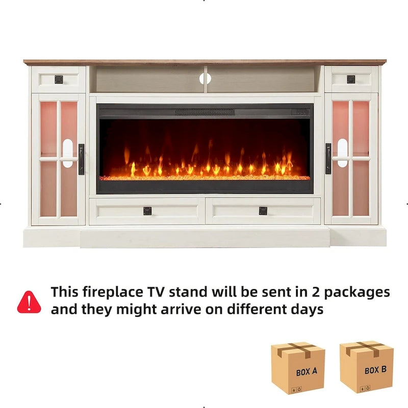 Fireplace-style TV stand