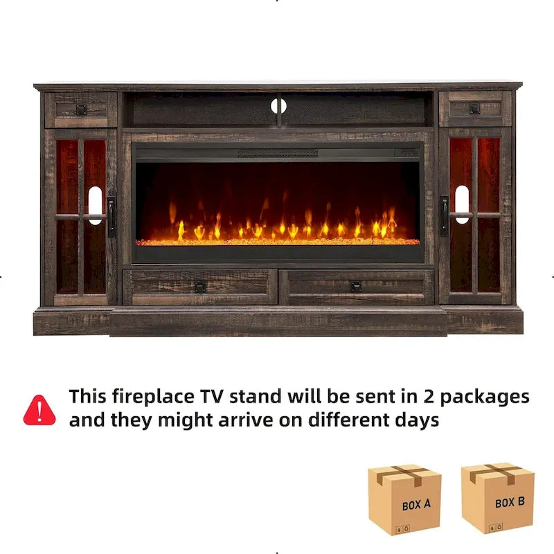 Fireplace-style TV stand
