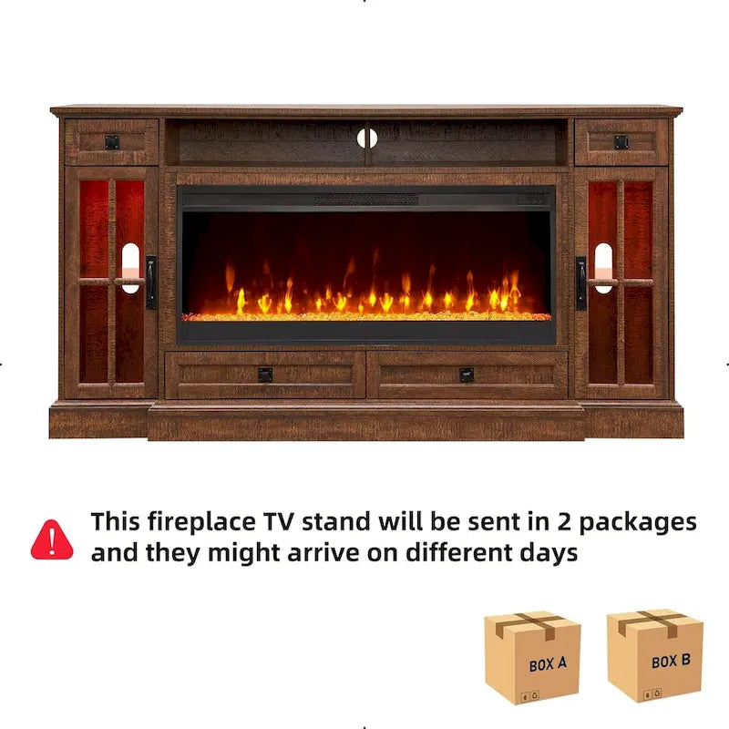 Fireplace-style TV stand
