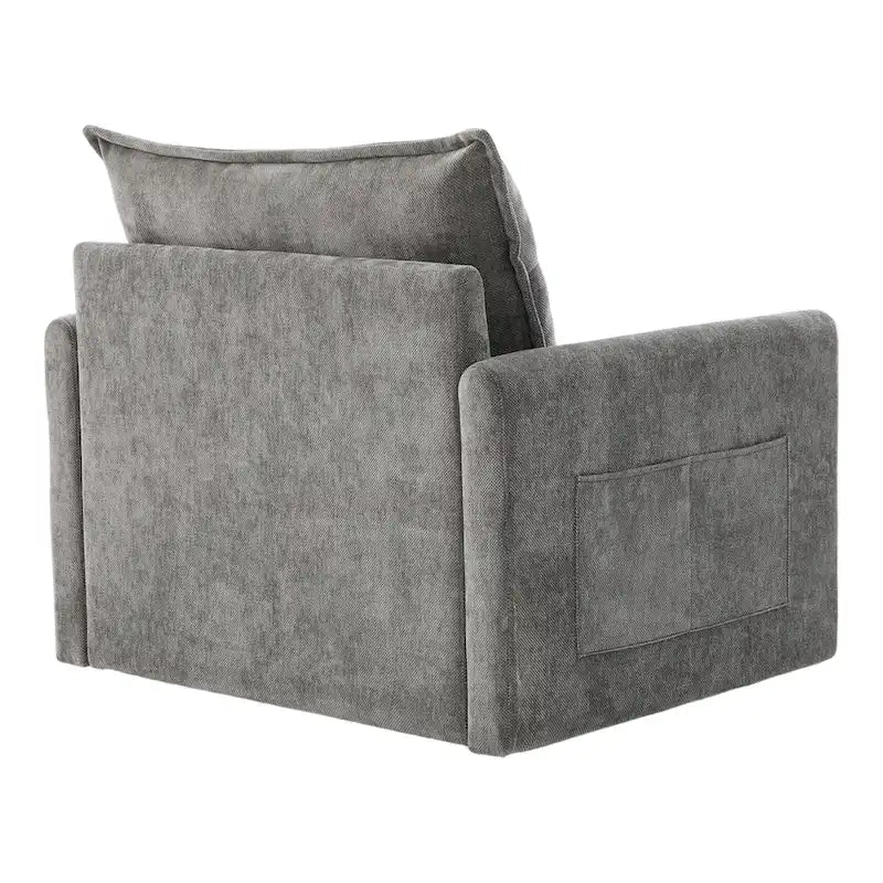 Upholstered 360Degree Swivel Mid Century Modern Arm Chair for Living Room