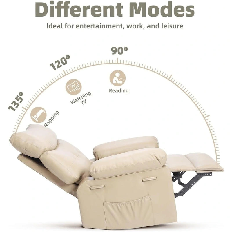 360 Swivel Oversized Recliner Chairs with Heat and Massage - Lazy Recliner Chair