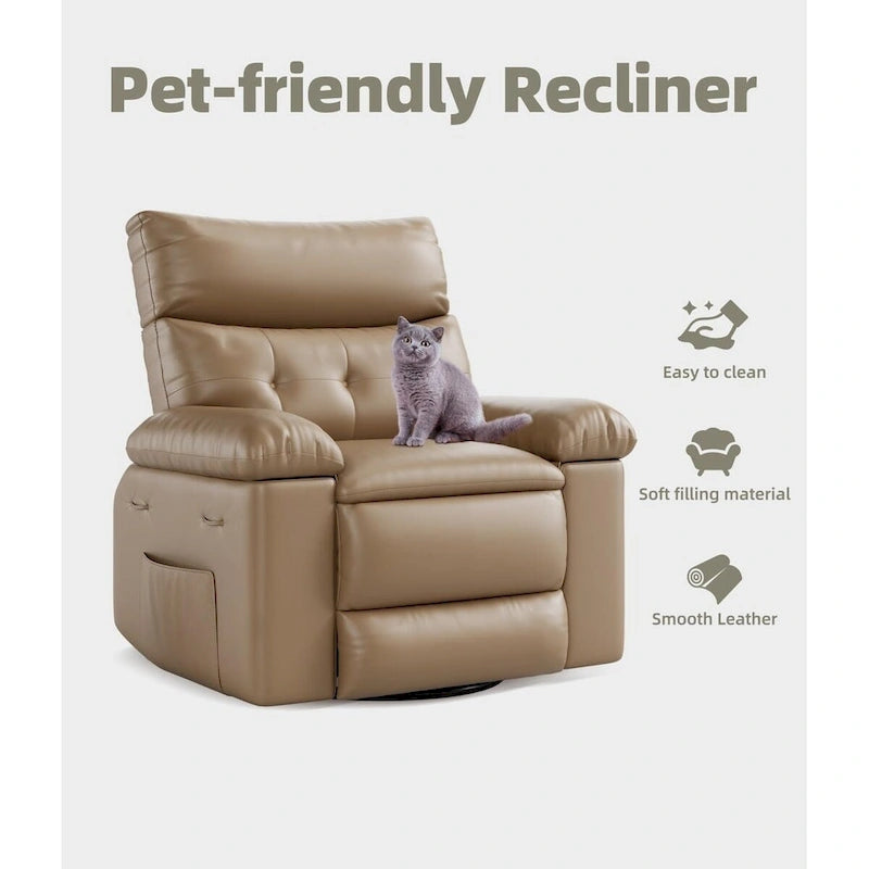 360 Swivel Oversized Recliner Chairs with Heat and Massage - Lazy Recliner Chair