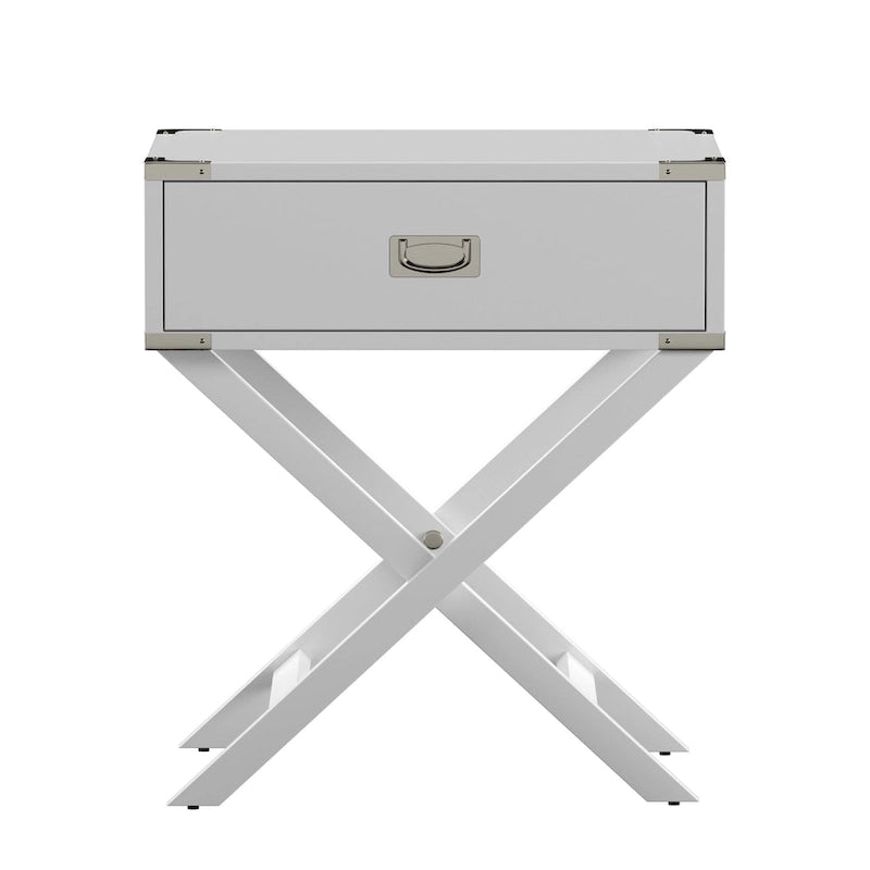 X Base Wood Accent Table
