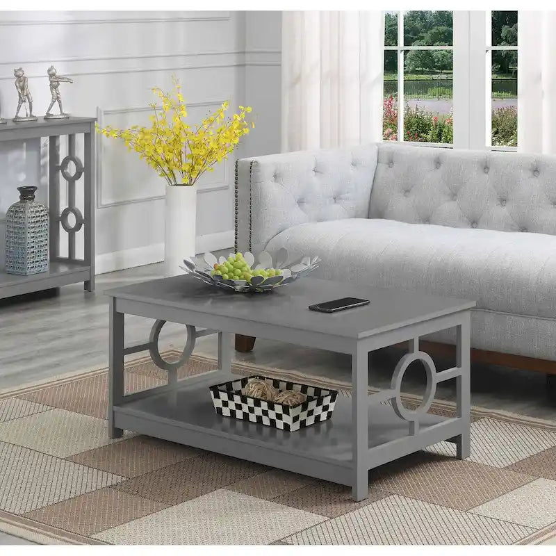 Convenience Ring Coffee Table with Shelf