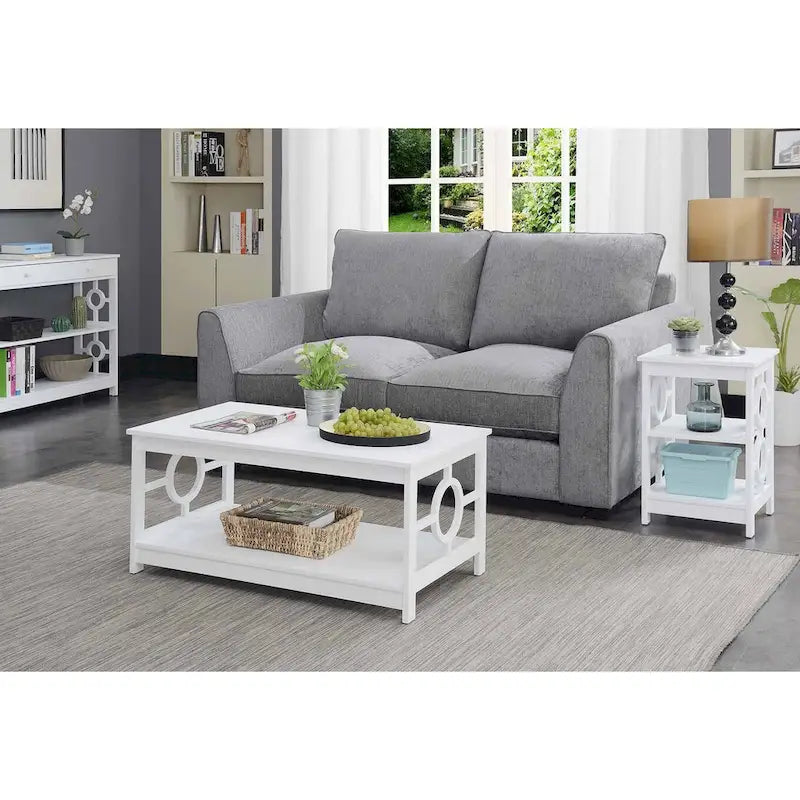 Convenience Ring Coffee Table with Shelf