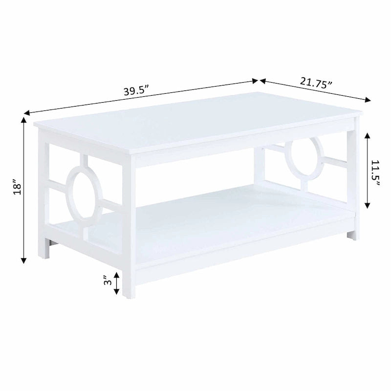 Convenience Ring Coffee Table with Shelf