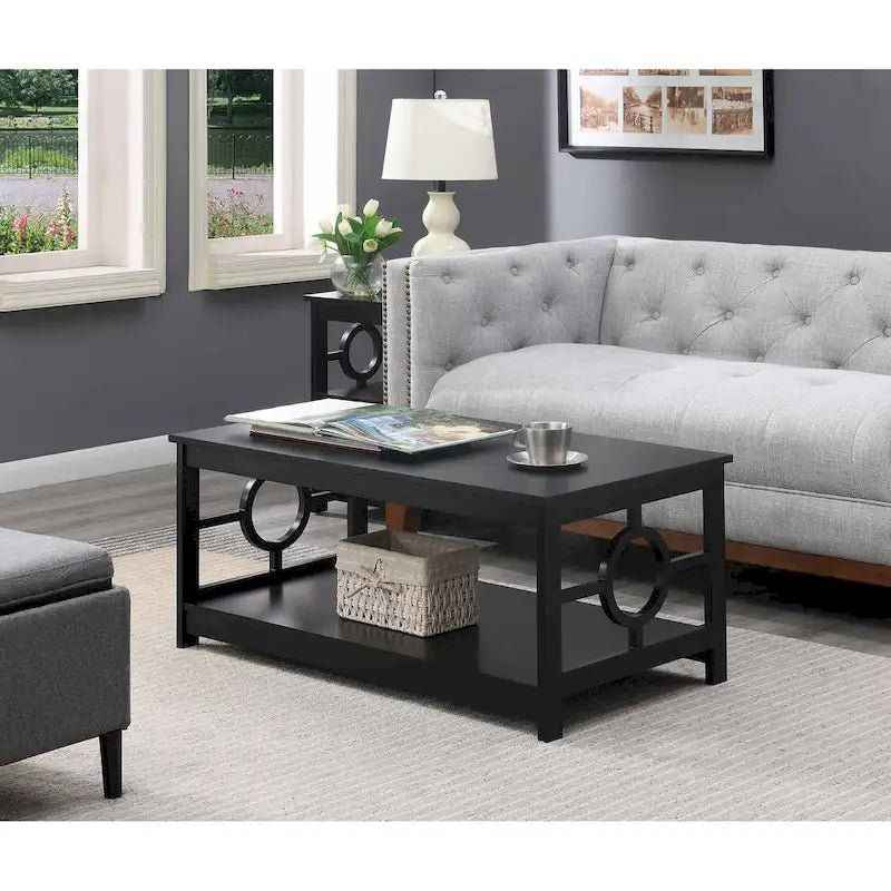 Convenience Ring Coffee Table with Shelf