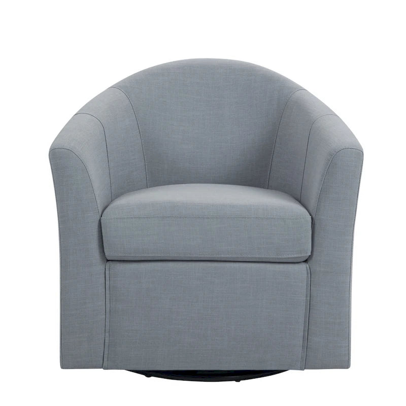 Swivel Accent Chair with Metal Base - 30.7W x 29.9H x 27.5D