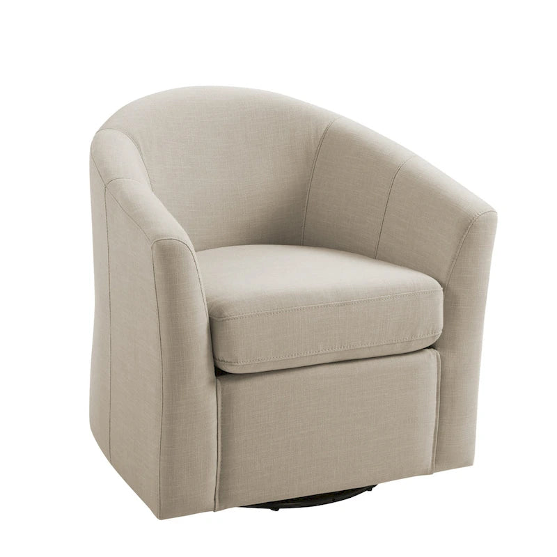 Swivel Accent Chair with Metal Base - 30.7W x 29.9H x 27.5D