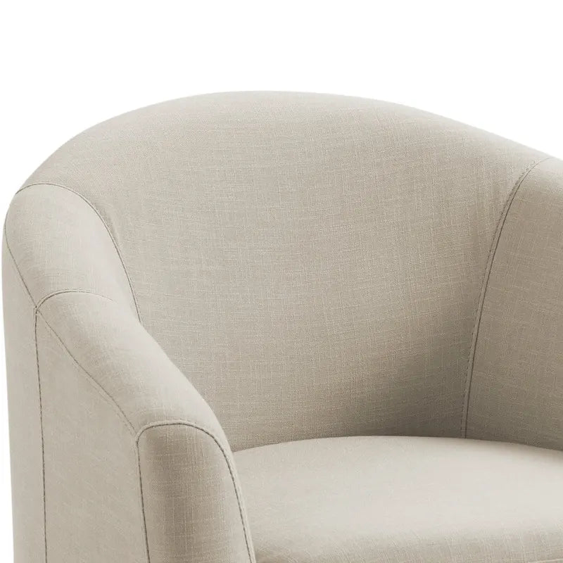 Swivel Accent Chair with Metal Base - 30.7W x 29.9H x 27.5D