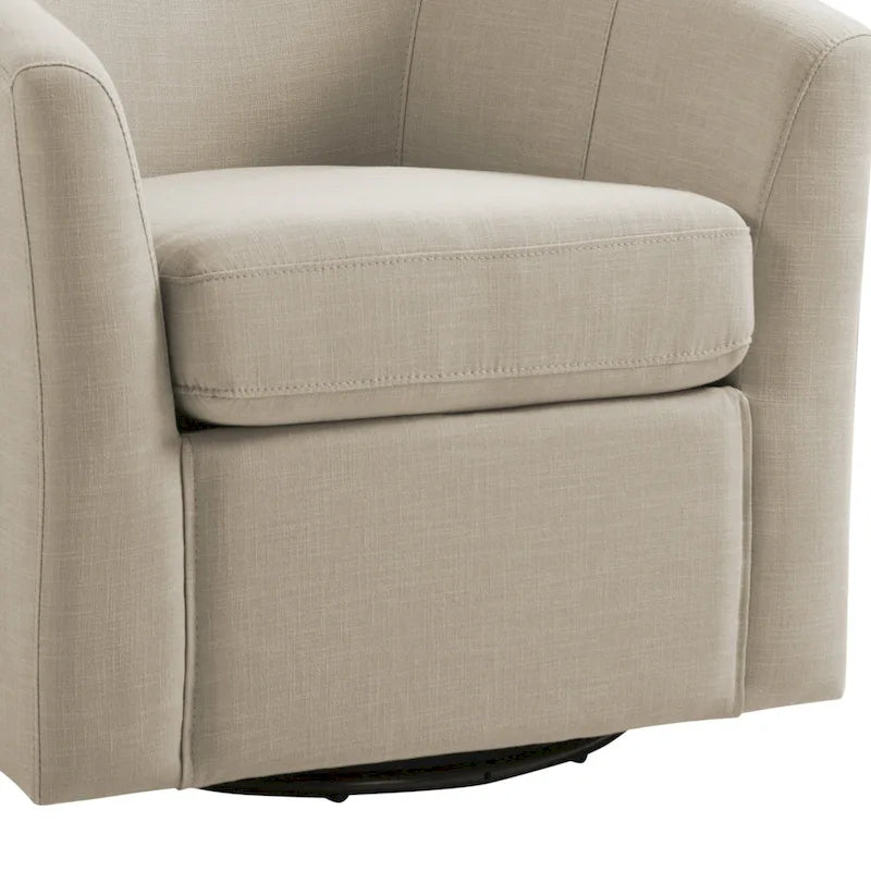 Swivel Accent Chair with Metal Base - 30.7W x 29.9H x 27.5D