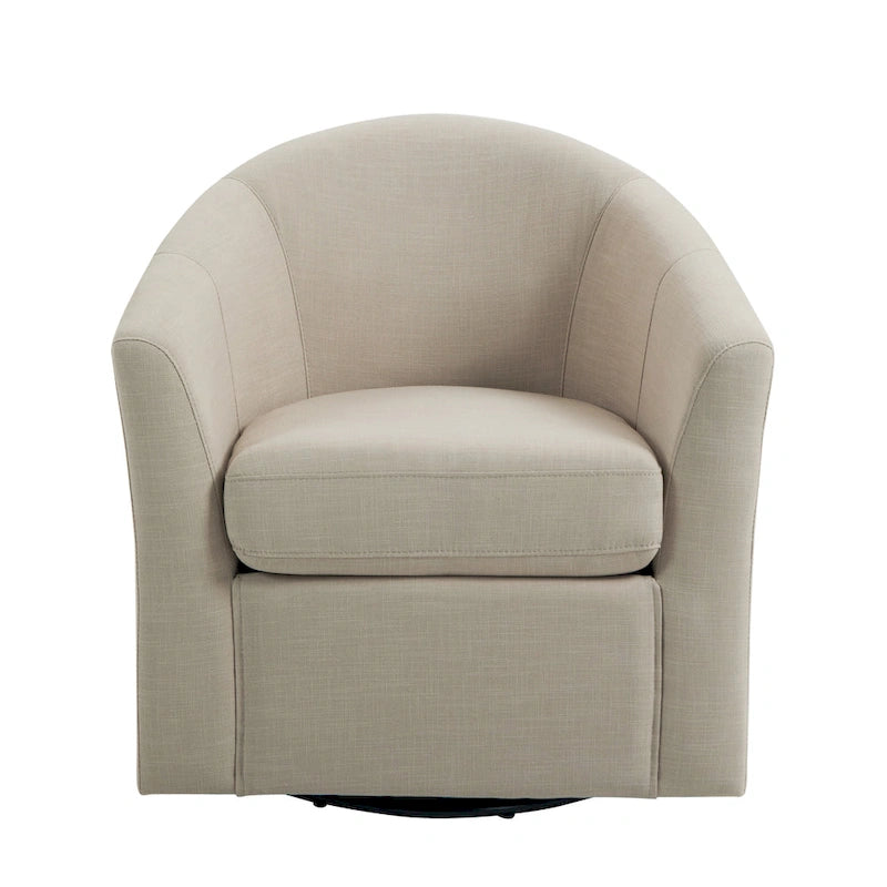 Swivel Accent Chair with Metal Base - 30.7W x 29.9H x 27.5D