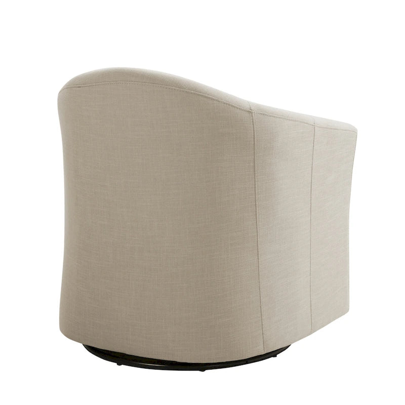 Swivel Accent Chair with Metal Base - 30.7W x 29.9H x 27.5D