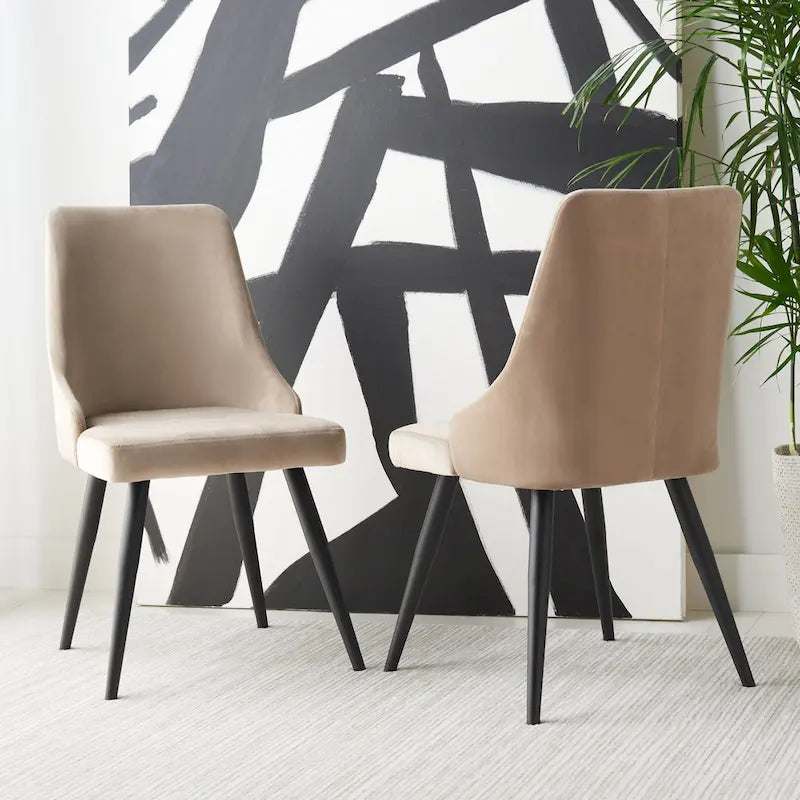 Modern Velvet Dining Room Chair (Set of 2) 22.2 W x 18.8 L x 34.3 H