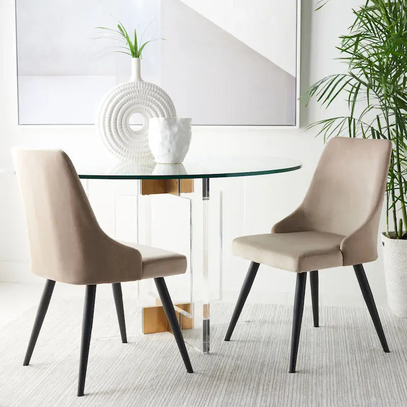 Modern Velvet Dining Room Chair (Set of 2) 22.2 W x 18.8 L x 34.3 H