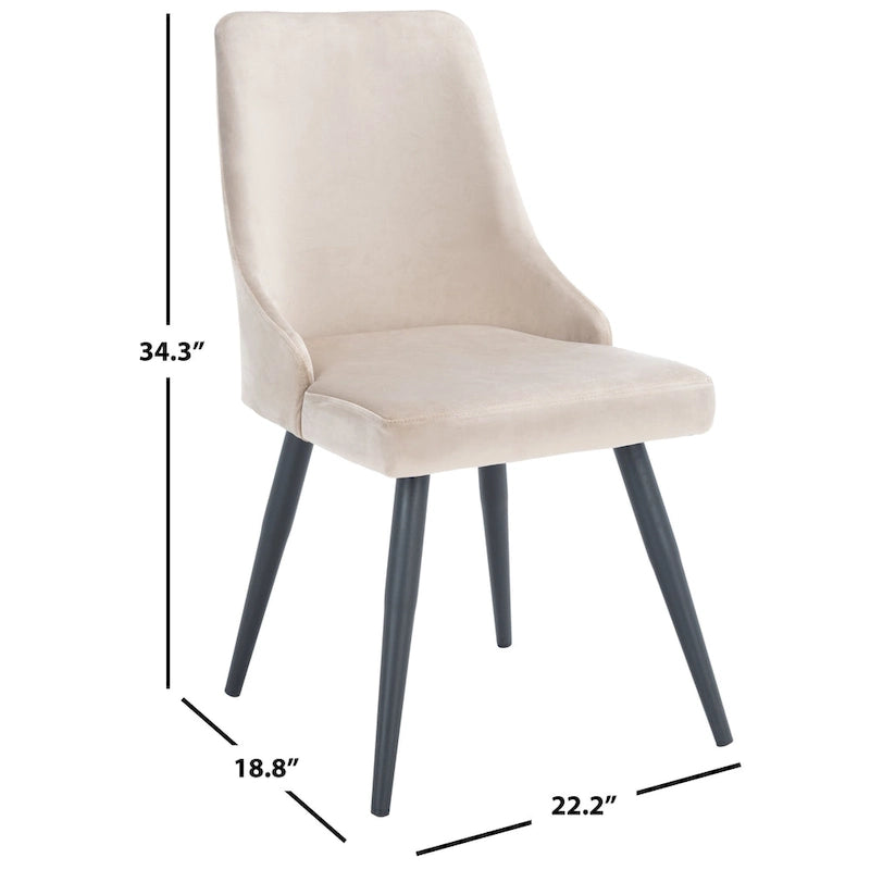 Moderner Samt-Esszimmerstuhl (2er-Set) 22.2 B x 18.8 L x 34.3 H