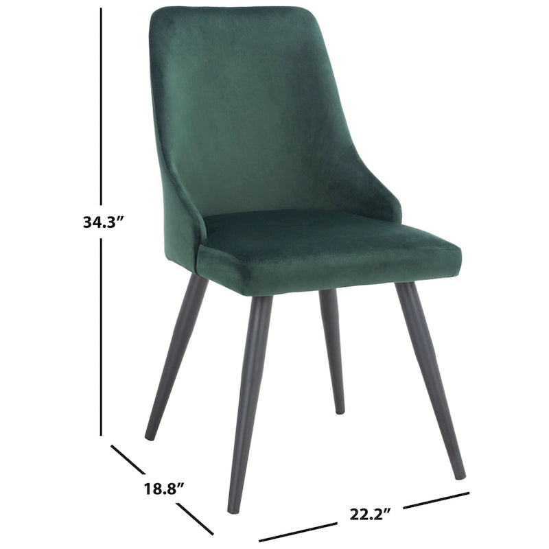 Moderner Samt-Esszimmerstuhl (2er-Set) 22.2 B x 18.8 L x 34.3 H