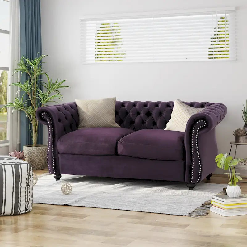 Upholstered Nailhead Loveseat