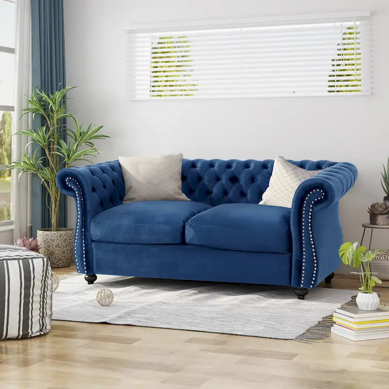 Upholstered Nailhead Loveseat
