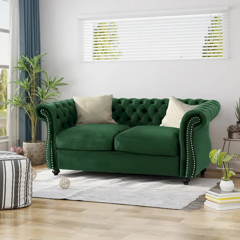 Upholstered Nailhead Loveseat