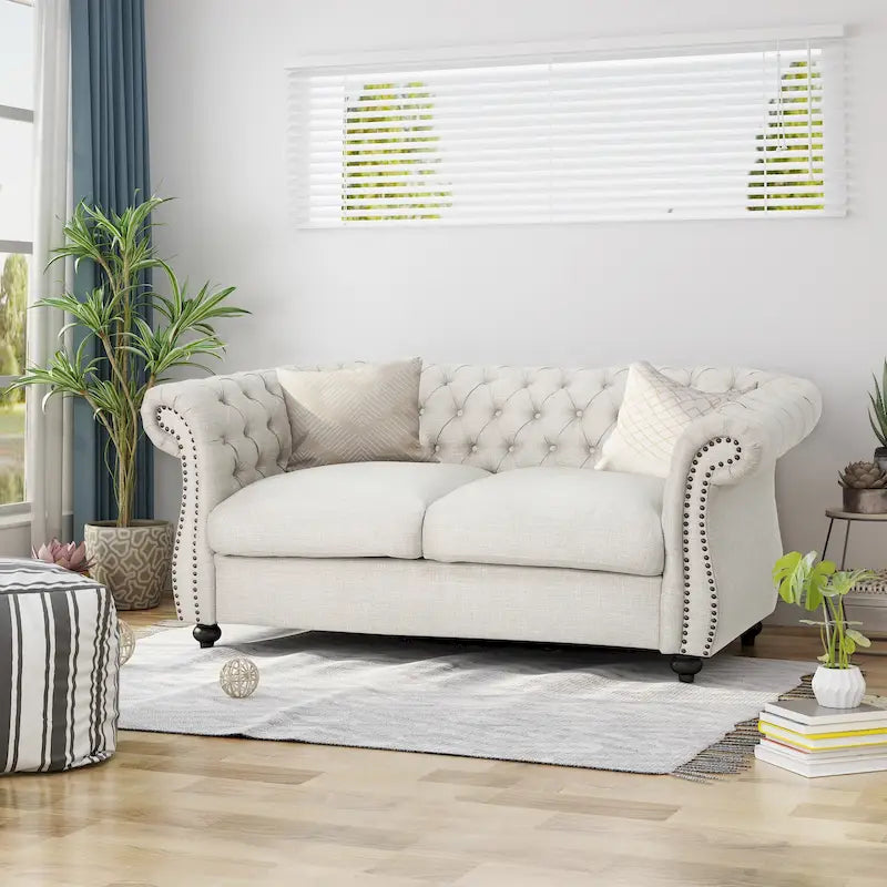 Upholstered Nailhead Loveseat