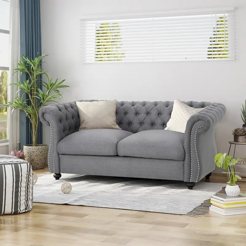 Upholstered Nailhead Loveseat