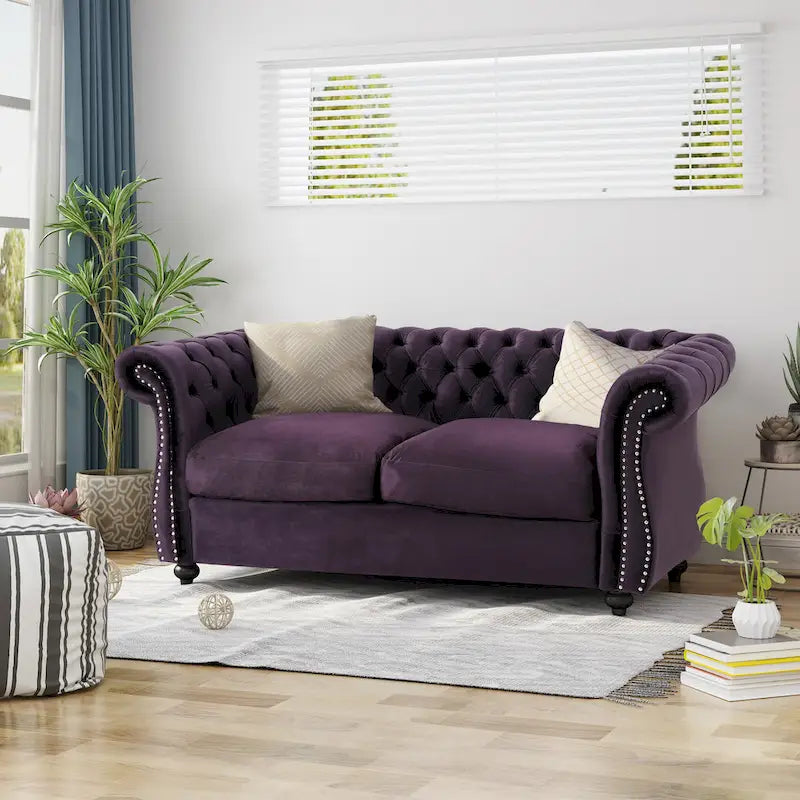 Upholstered Nailhead Loveseat