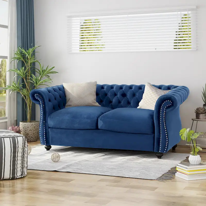 Upholstered Nailhead Loveseat