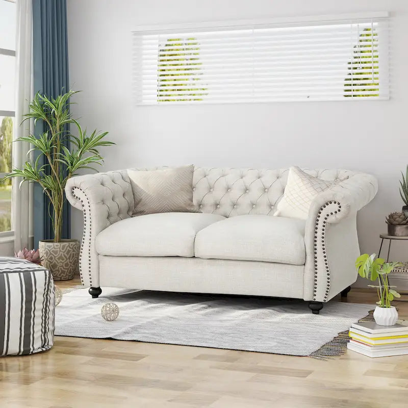 Upholstered Nailhead Loveseat