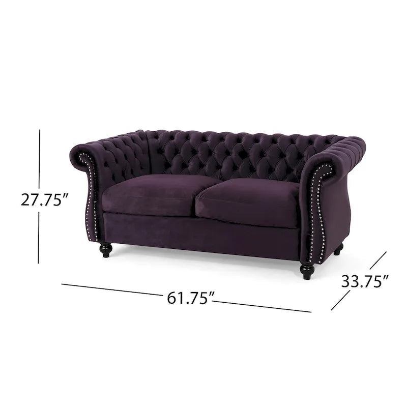 Upholstered Nailhead Loveseat