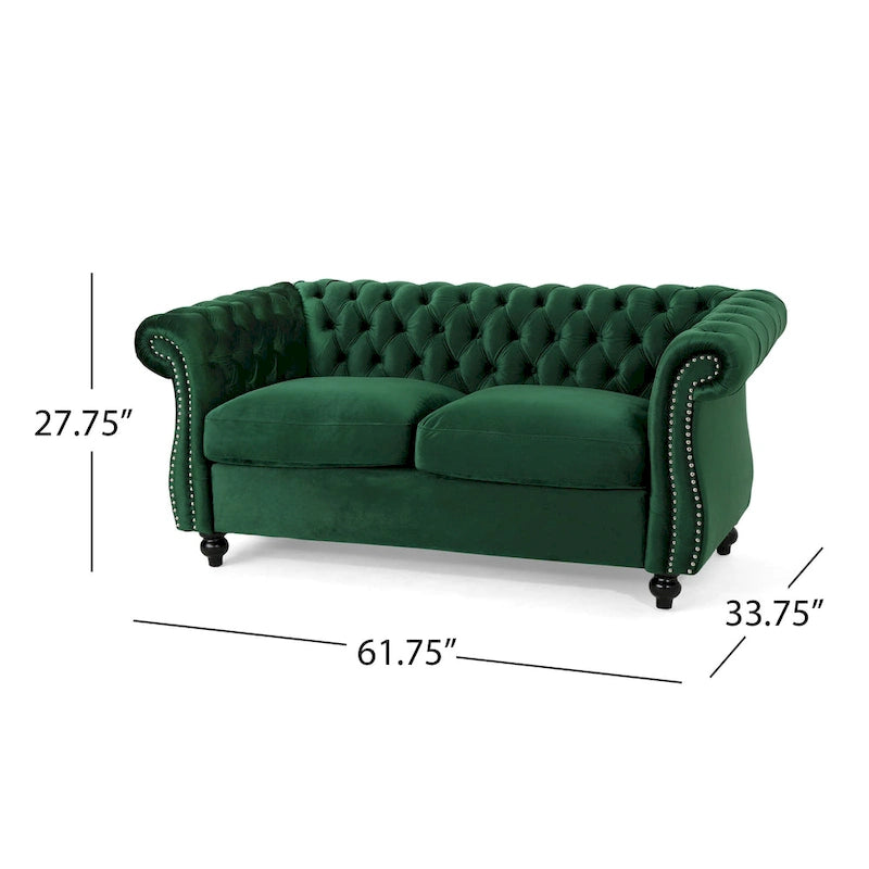 Upholstered Nailhead Loveseat