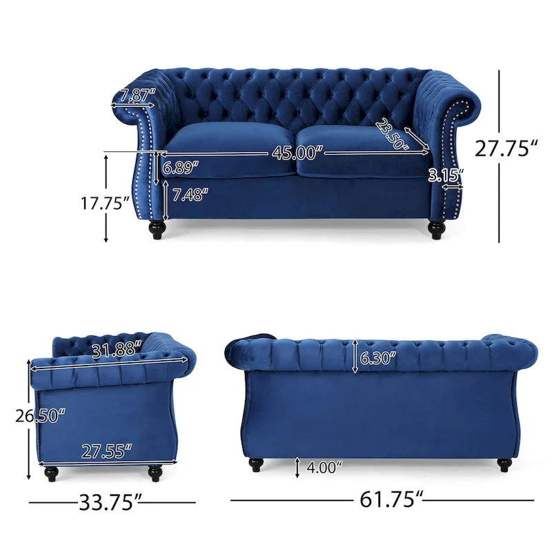 Upholstered Nailhead Loveseat