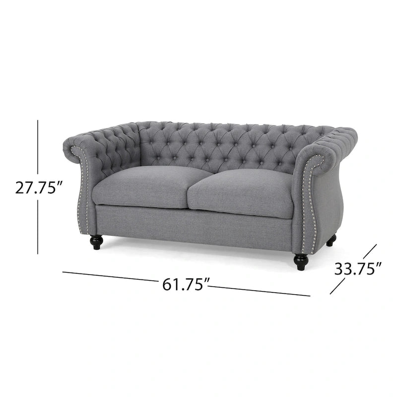Upholstered Nailhead Loveseat