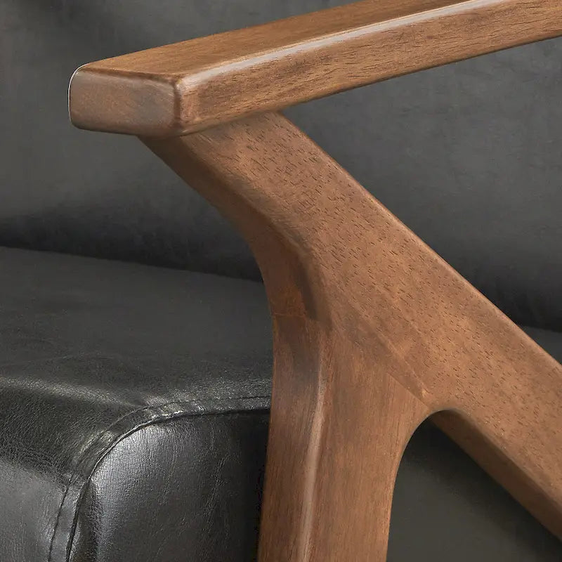 Mid-Century Solid Wood Sofa