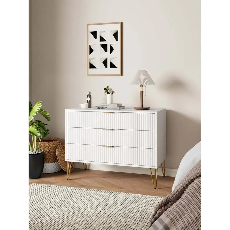 Modern 3 Drawer Bedroom Dresser