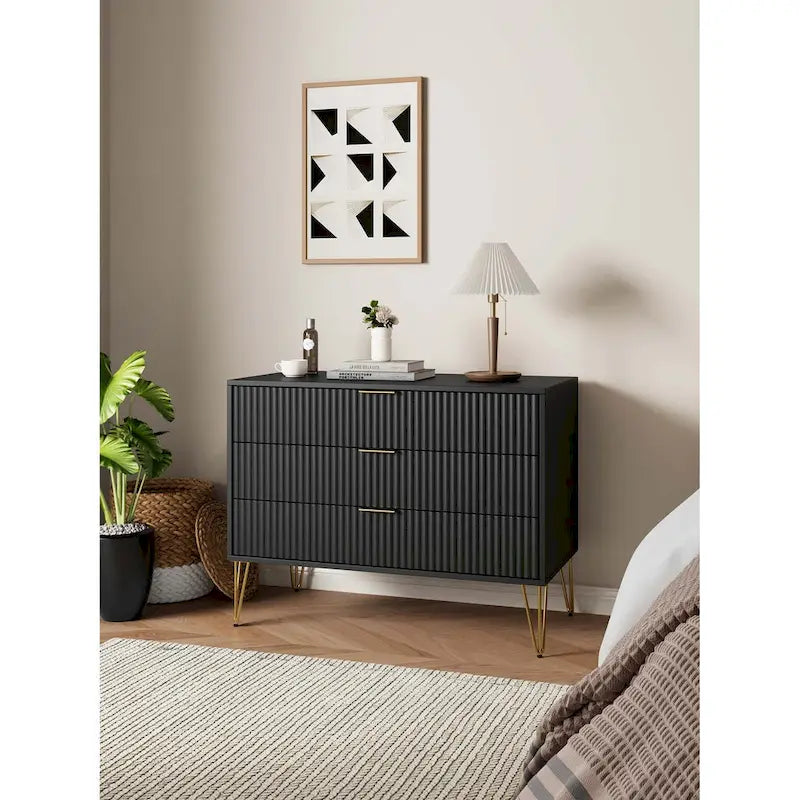 Modern 3 Drawer Bedroom Dresser