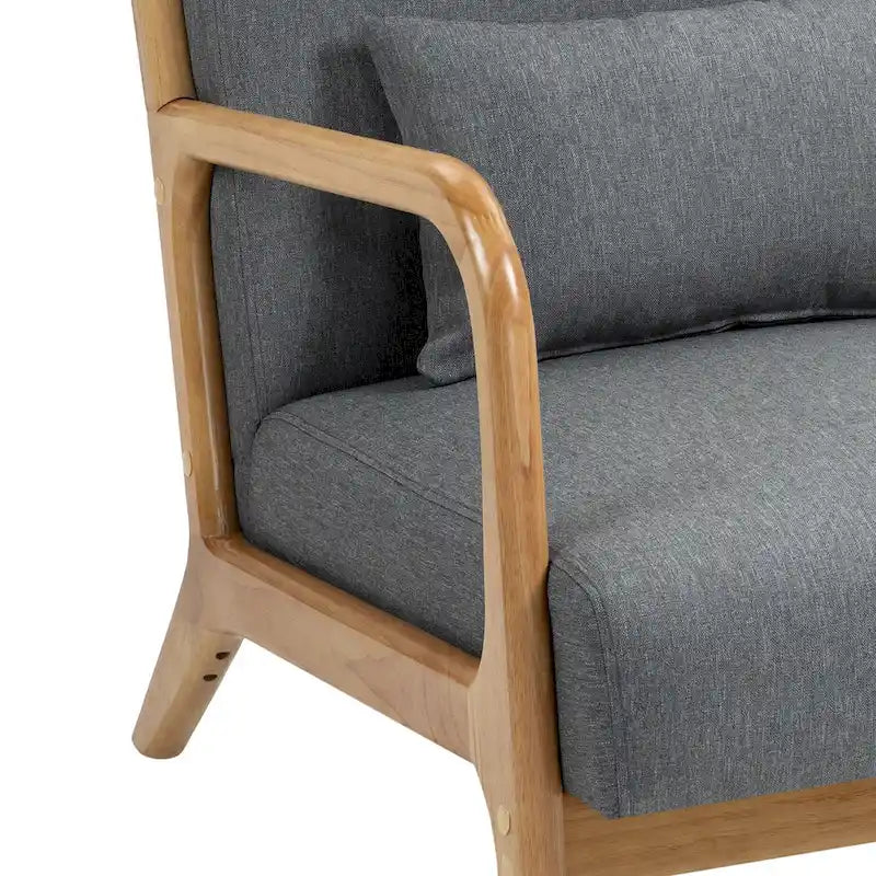 Upholstered Armchair Accent Chairs with Pillows Set of 2