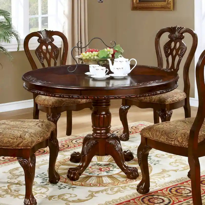 Furniture of America Carpia Formal Brown Cherry 48-inch Dining Table