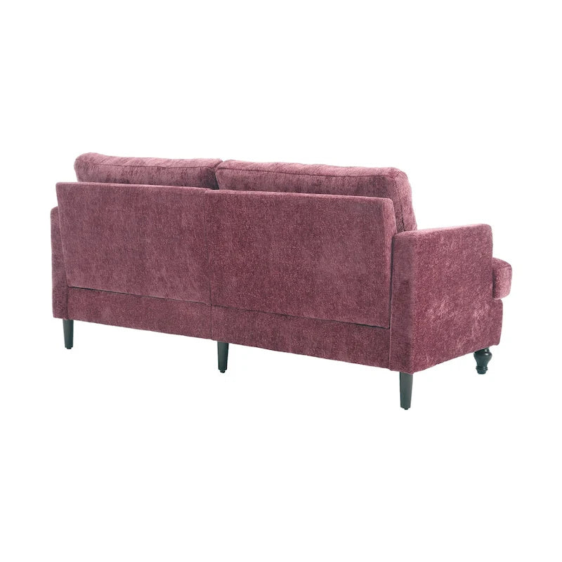 Upholstered Mid Century Modern Wood Frame Loveseat for Living Room