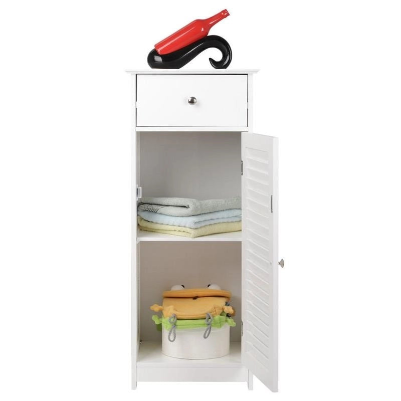 Adjustable Wood Bathroom Storage Floor Cabinet (4 Options)